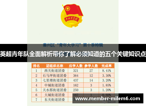 英超青年队全面解析带你了解必须知道的五个关键知识点